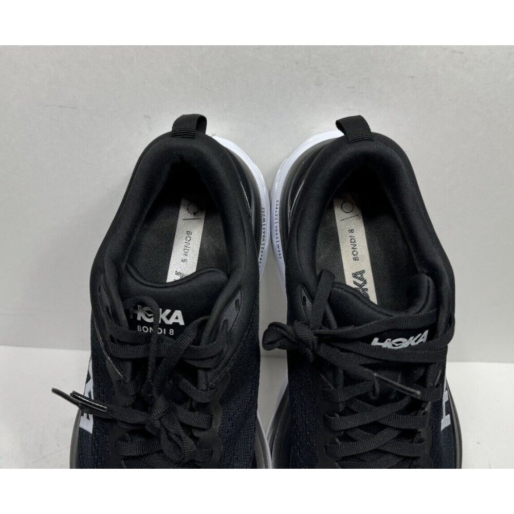 Hoka One One Black and White Athletic Shoes - Picture 8 of 8